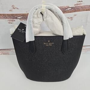 NWT Kate Spade New York glimmer leather satchel Black